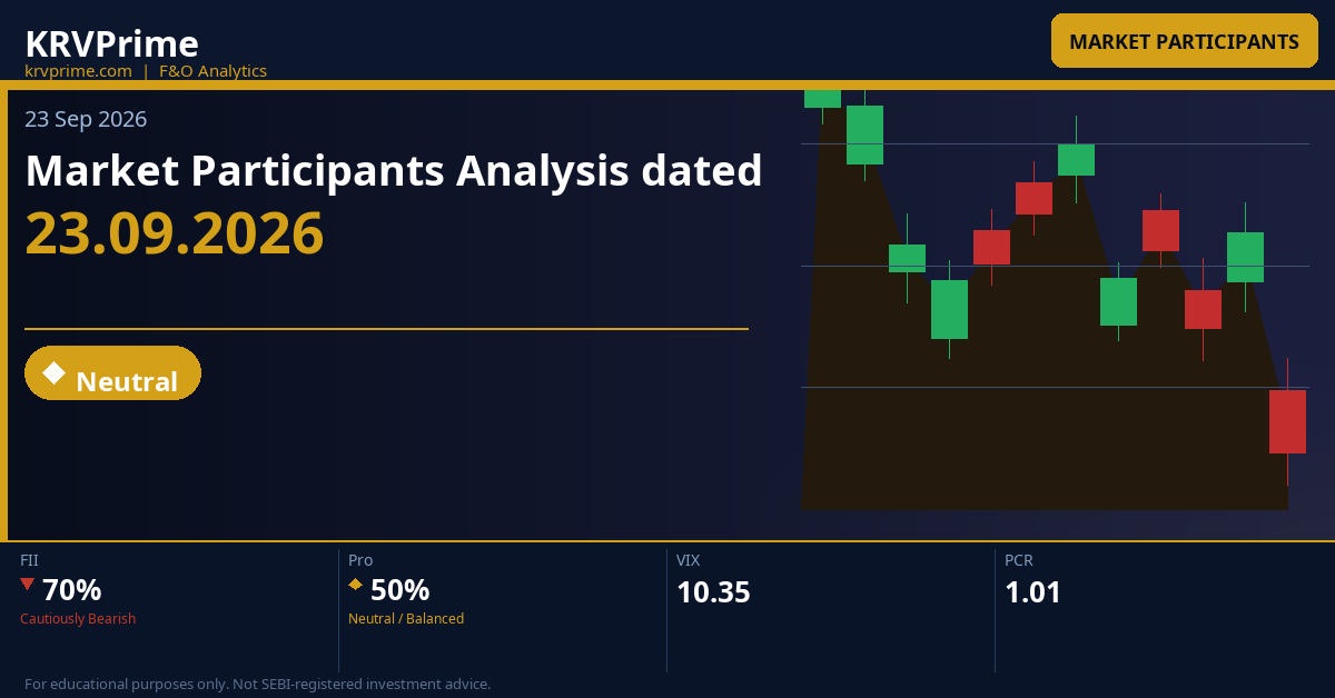 Market Participants Analysis dated 23.09.2026