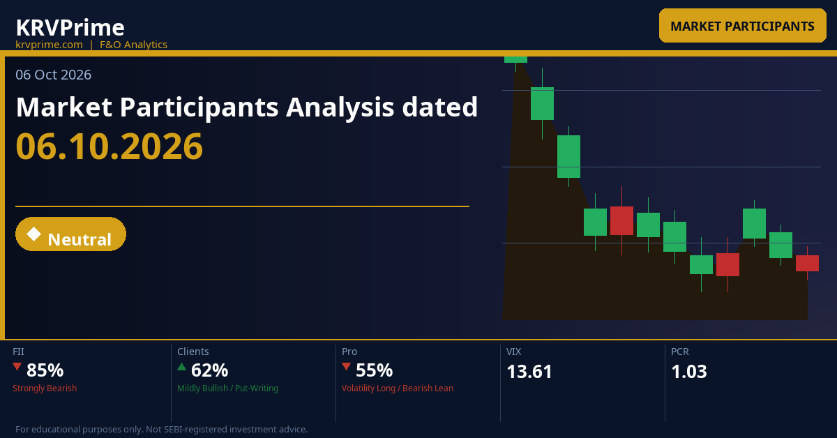 Market Participants Analysis dated 06.10.2026